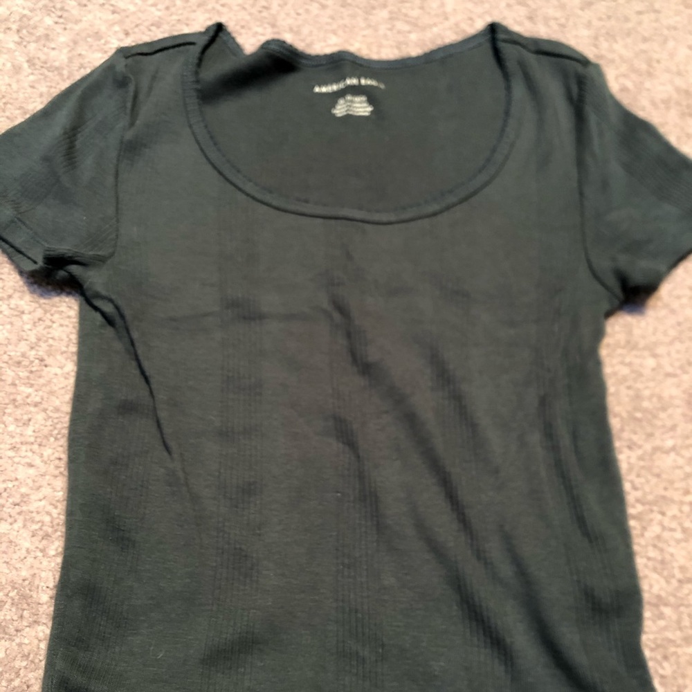 Green AEO crop top